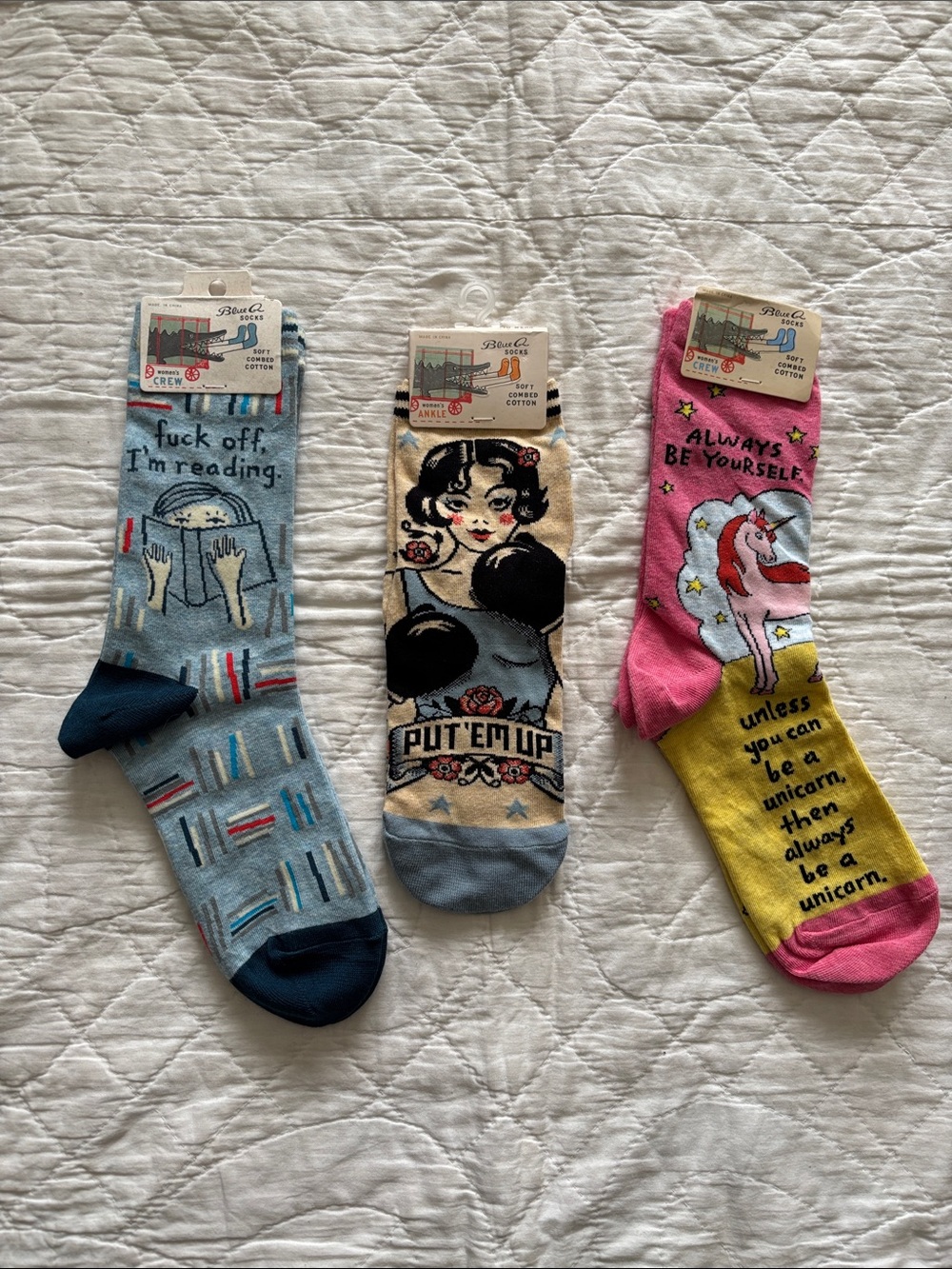 NWT Blue Q Socks